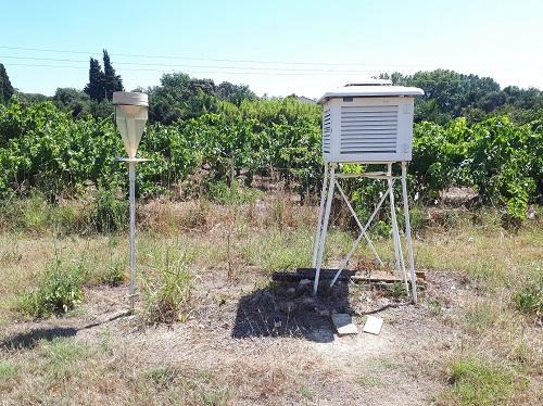 La station de Vérargues le 19 juillet 2019. © V. Isler, Météo-France.