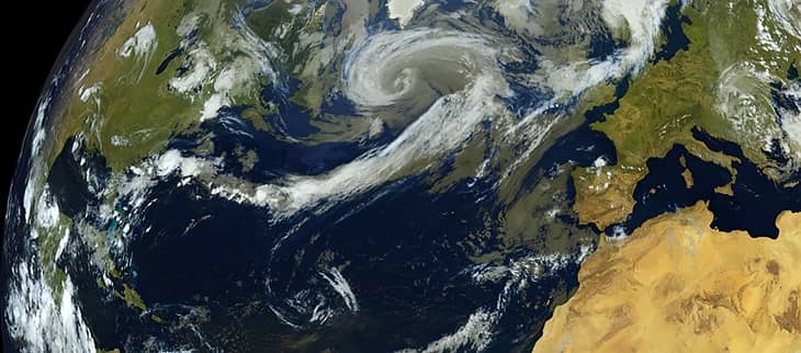 Image satellite de l'anticyclone des Açores - Météo-France