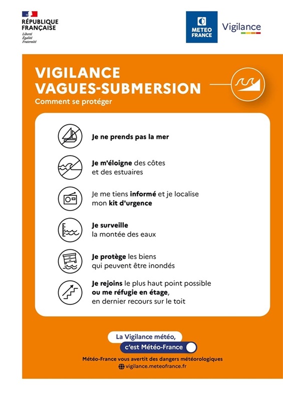 Conseils Vigilance orange vagues-submersion
