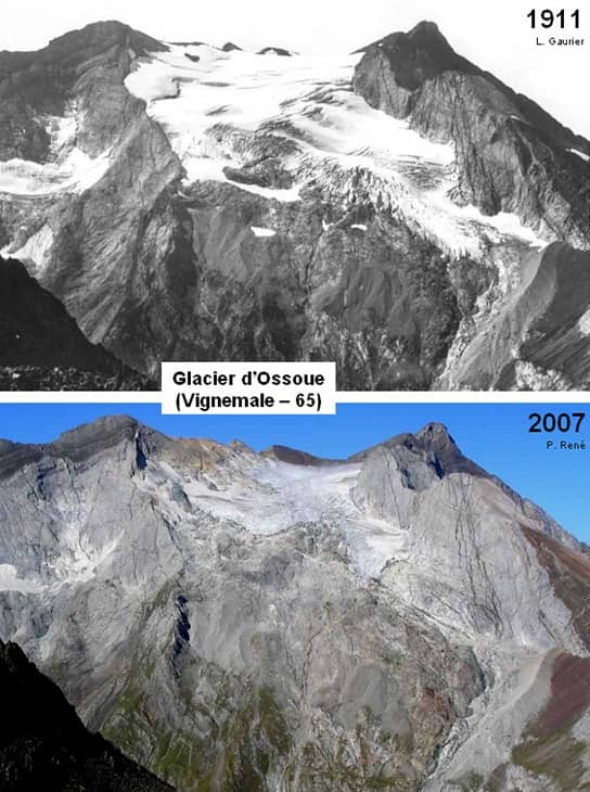 Fonte du glacier d'Ossoue