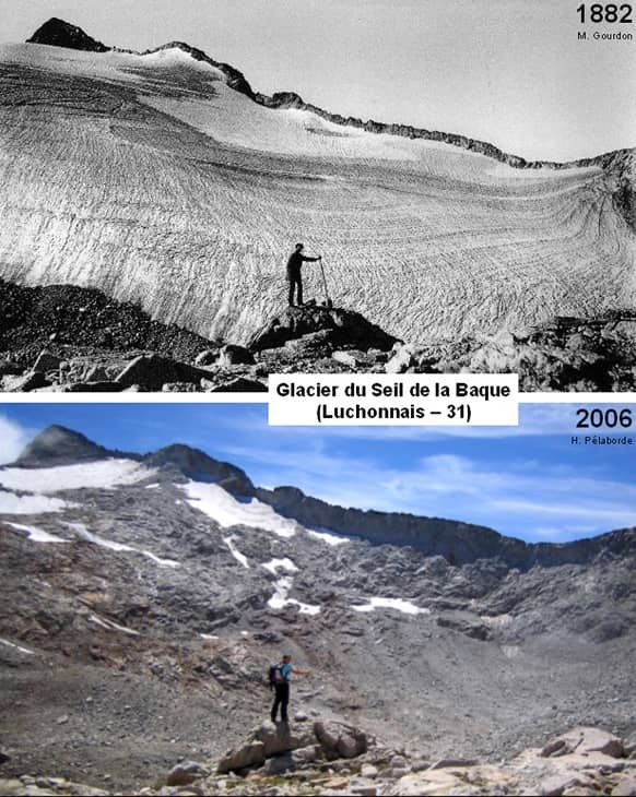Fonte du glacier du Seil de la baque
