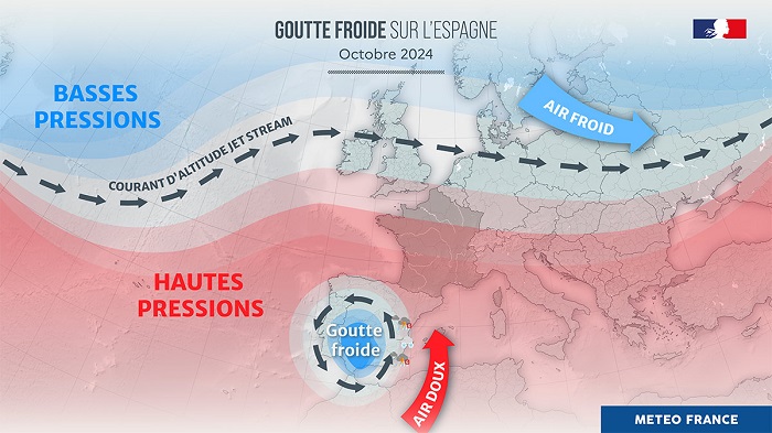 Goutte froide sur l'Espagne