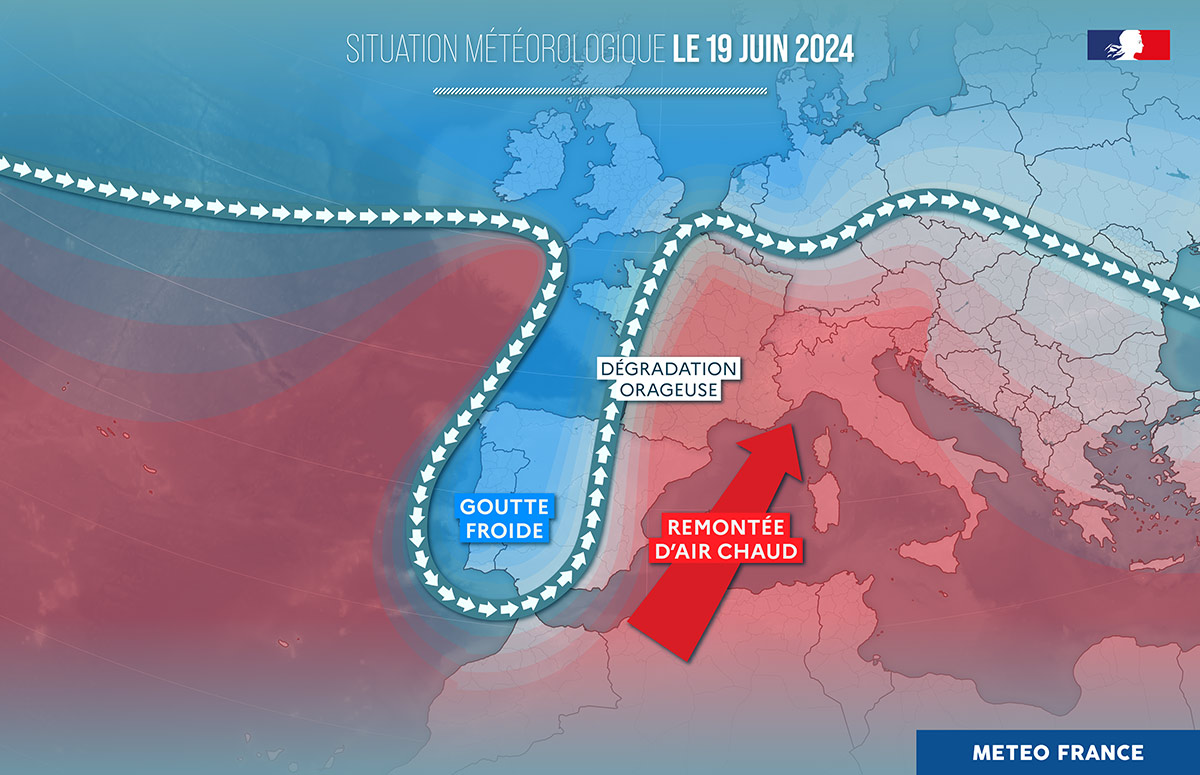 Situation au 19 juin 2024 © Météo-France