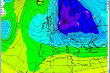 Le flux de secteur nord provoque des descentes d'air froid d'origine polaire - © Météo-France