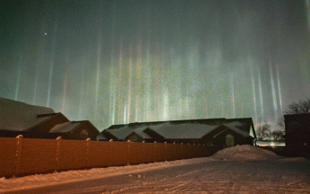Piliers lumineux observés la semaine dernière à North Platte, Nebraska, USA