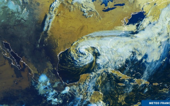Image du satellite GOES16 le 7 juin 2020 à 12 UTC - Cristobal aborde alors la Louisiane - © Météo-France