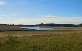 Lac de St Ferréol (31) presque à sec.