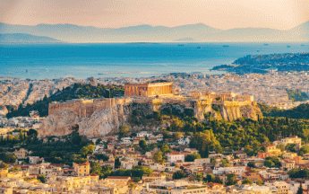 Athènes - vue aérienne sur l'Acropole 