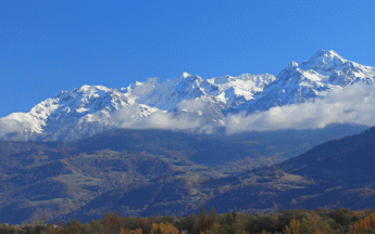 Massif de Belledonne vu depuis Grenoble, le 5 novembre 2021.