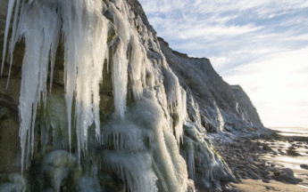 Falaises gelées au cap Blanc-Nez (62)