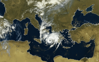 Le medicane Ianos approche le Sud-Ouest la Grèce - image satellite du 17 septembre 2020.