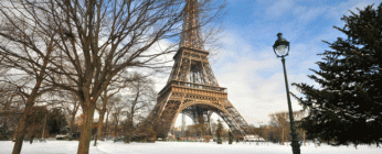 Illustration, Paris sous le froid et la neige.