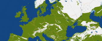 Couverture neigeuse en Europe à la date du 26 janvier 2020. © NOAA.