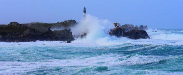 La tempête Zeus touche l'île d'Ouessant le 6 mars 2017 