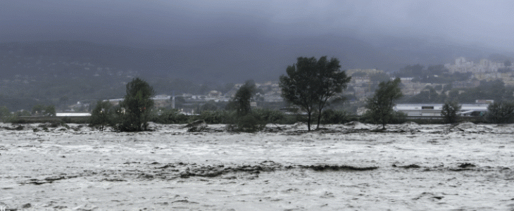 Les pluies diluviennes ont provoqué des crues dans les Alpes-Maritimes