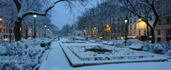 Paris se réveille sous la neige le 7 février 2018