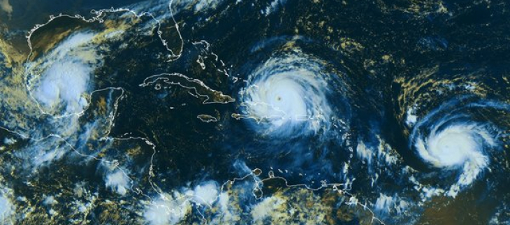 Les cyclones Irma et José et Katia le 7 septembre 2017
