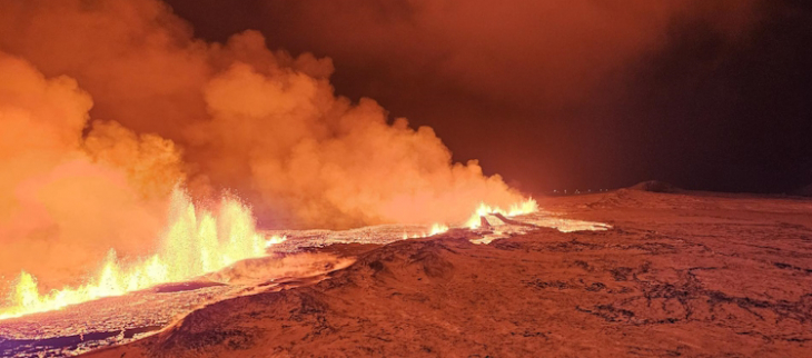 Éruption volcanique en Islande.