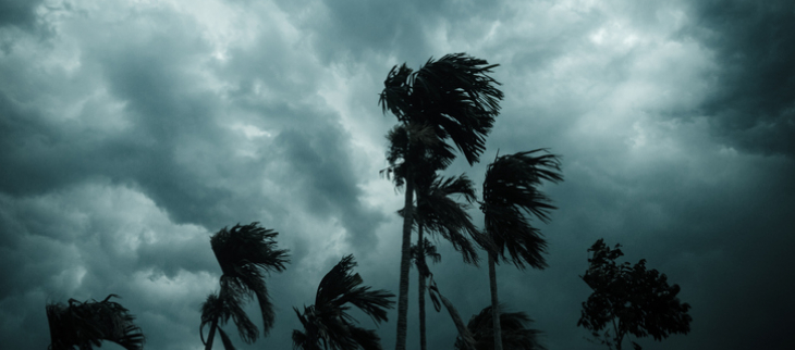 Ciel de cyclone au dessus de l'océan Indien