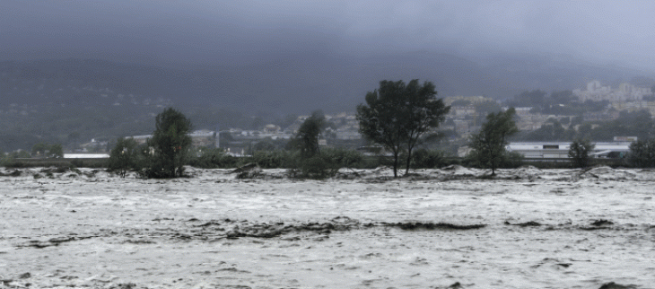 Les pluies diluviennes ont provoqué des crues dans les Alpes-Maritimes