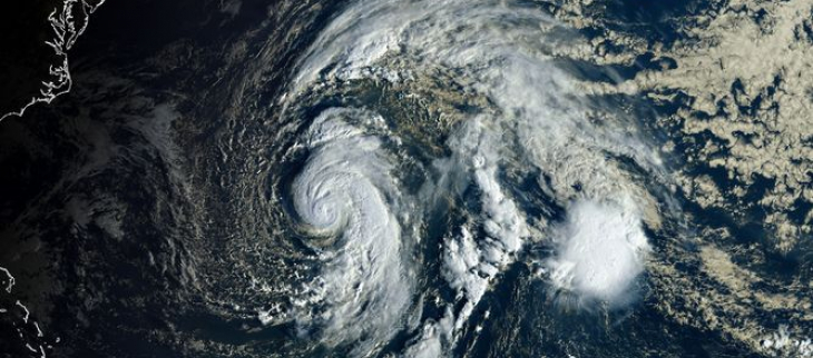 L'ouragan Epsilon à l'est des Bermudes le 22 octobre 2020