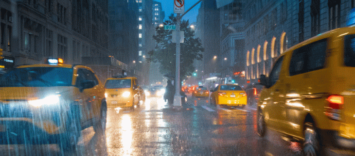 Image d'illustration. Fortes pluies à New York.