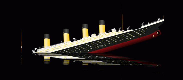 Image d'illustration du naufrage du Titanic.
