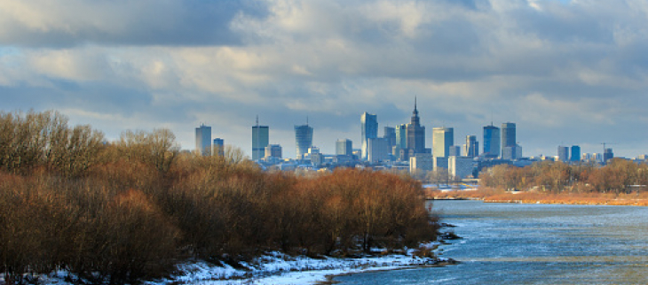 Il a fait très froid à Varsovie (Pologne) 