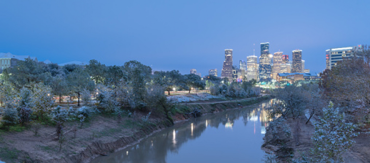 Neige et grand froid à Houston (Texas)