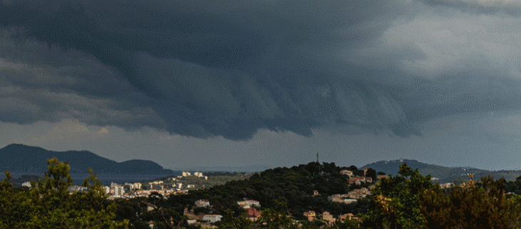 Orage au dessus du Var hier 24 août.