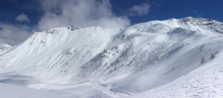 Déclenchement d'avalanche au Sauze (04) © Nicolas Braud, Le Sauze