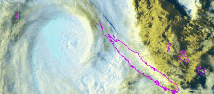 Niran le long de la Nouvelle-Calédonie samedi 6 mars au matin