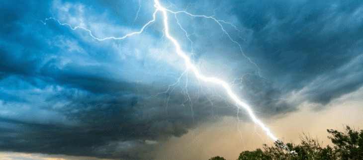 Forts orages après les fortes chaleurs.