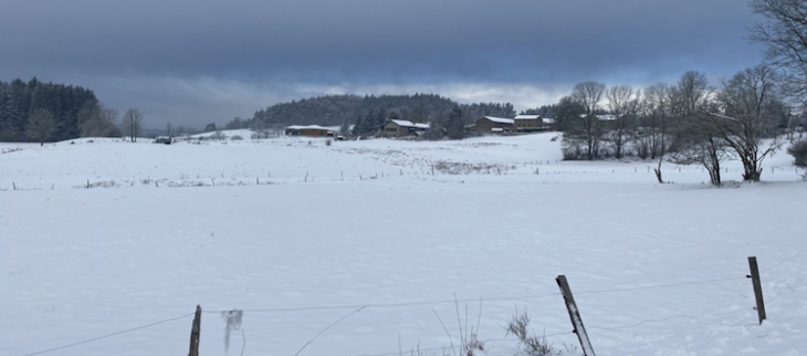 Neige sur la Lozère mercredi matin.