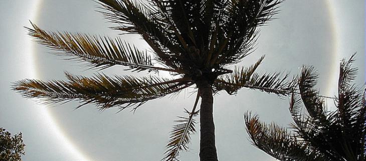 Petit halo dans le ciel de La Réunion.