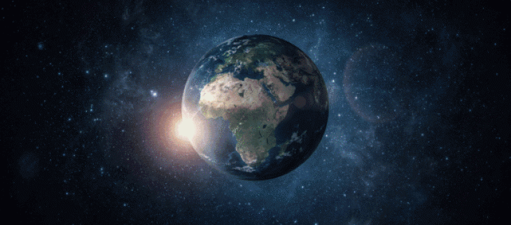 La Terre, vue depuis l'espace.