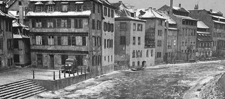 La Petite France à Strasbourg en hiver 1956.