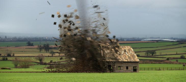 Dégâts occasionnés par une tornade.