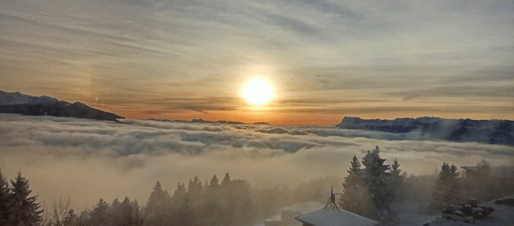 Les massifs français ont été concernés par de fortes chutes de neige en fin de semaine dernière comme ici dans le massif de Belledone.