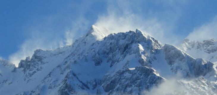 Les hauts sommets du massif de Belledonne (Isère) en février 2020.