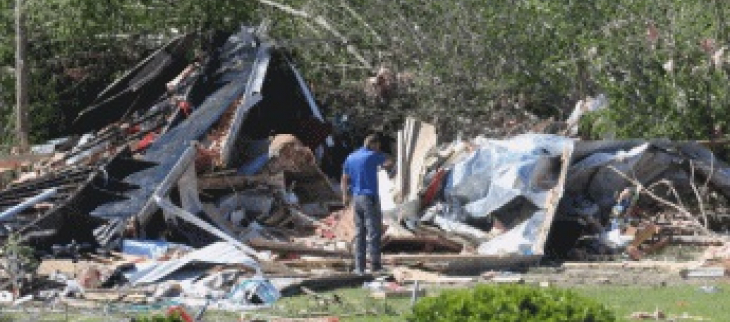 Outbreak de tornades aux Etats-Unis le weekend de Pâques. Orangeburg county