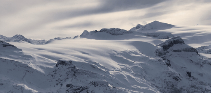 Vue sur le glacier de la Vanoise depuis le col de Tougne (73)