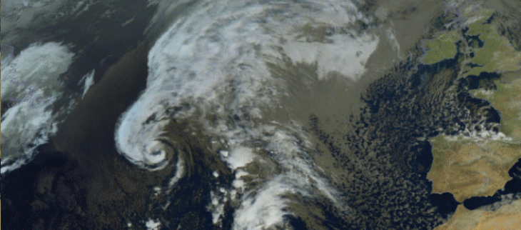 Wanda vue du satellite GOES-16 au milieu de l'Atlantique ce 4 novembre.