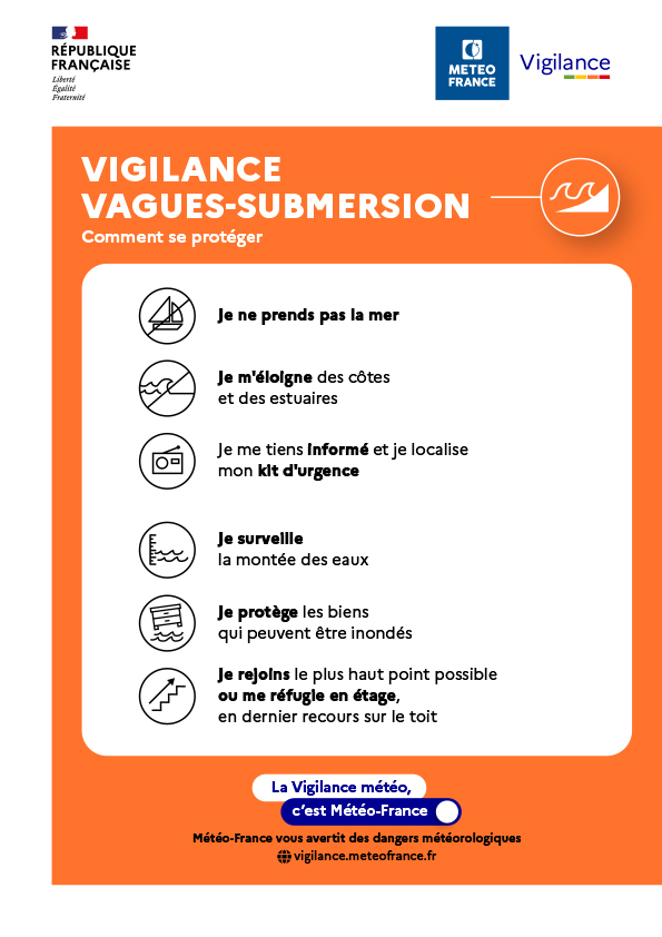 Vagues-submersion - Vigilance orange