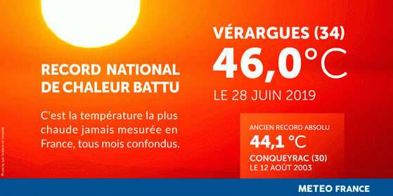 Record absolu de chaleur en France 