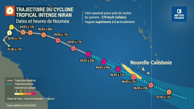 Nouvelle Caledonie La Menace Du Cyclone Niran Se Precise Meteo France