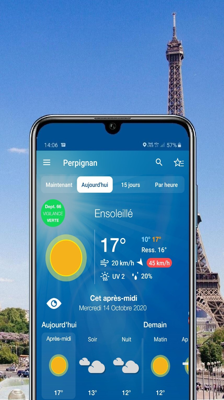 Application météo de Météo-France